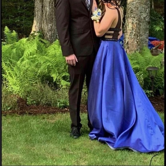 Blue and black prom dress - Picture 2 of 3